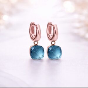 Qudo Firenze Auqamarine Ohrring